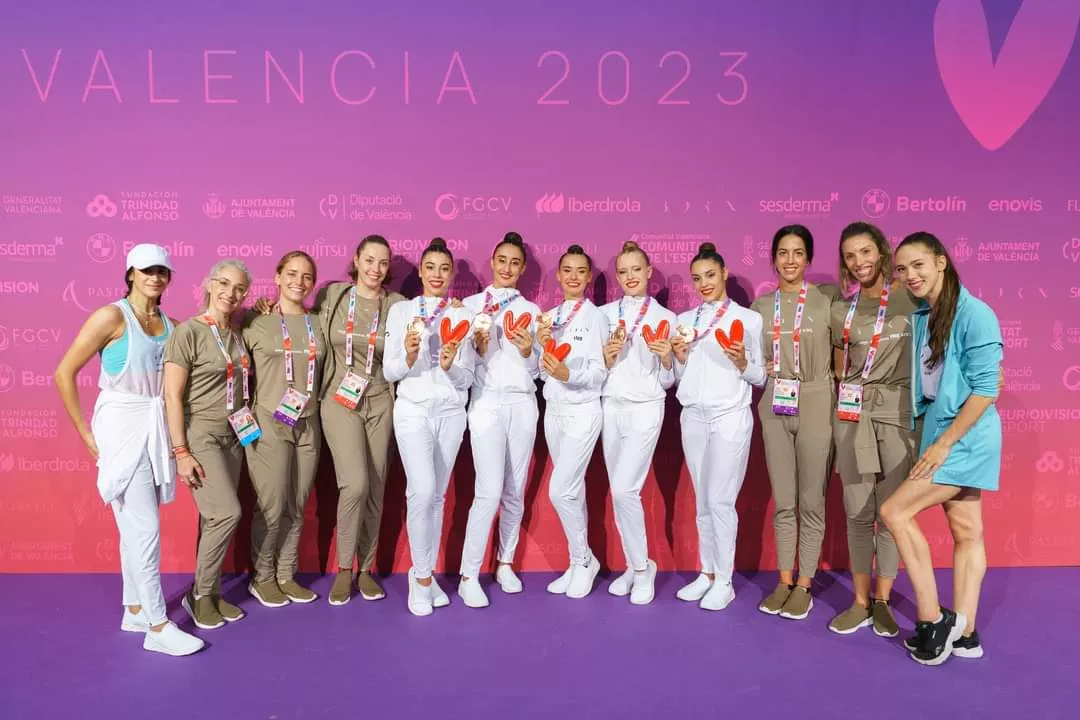 Celebración de la medalla de bronce de España. Foto RFEG 