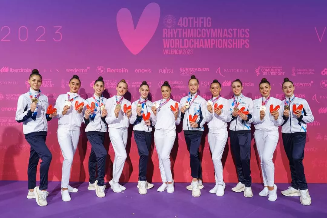 Celebración de la medalla de bronce de España. Foto RFEG 