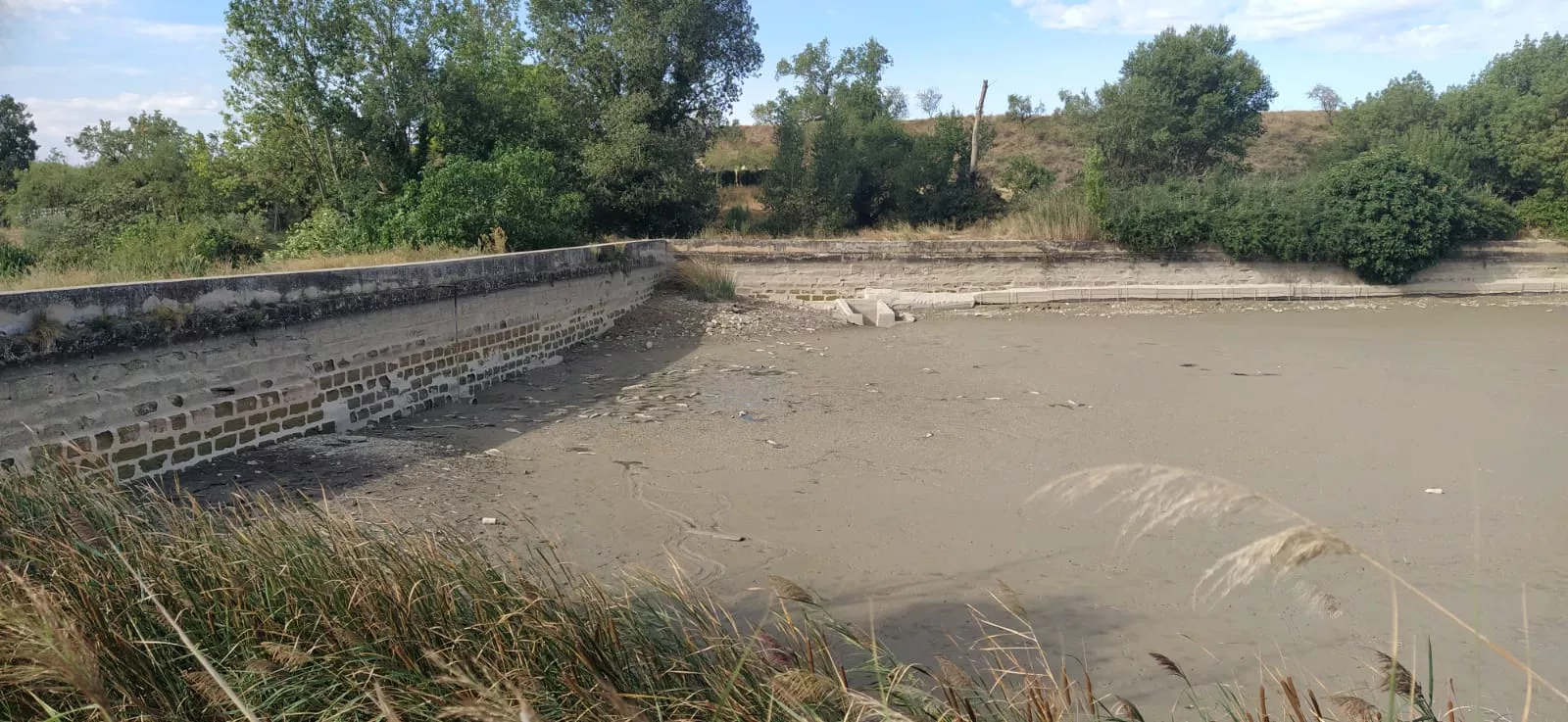 Estado en que se encuentra la alberca de Cortés. Foto Joaquín Santafé