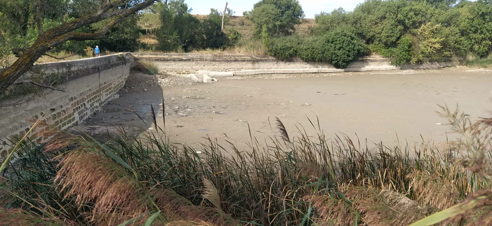 Estado en que se encuentra la alberca de Cortés. Foto Joaquín Santafé