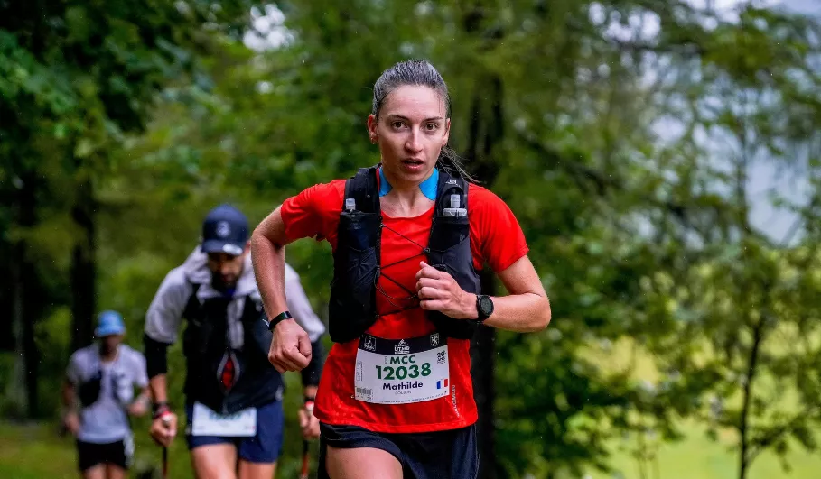 Mathilde, tercera en la UTMB Mont Blanc.