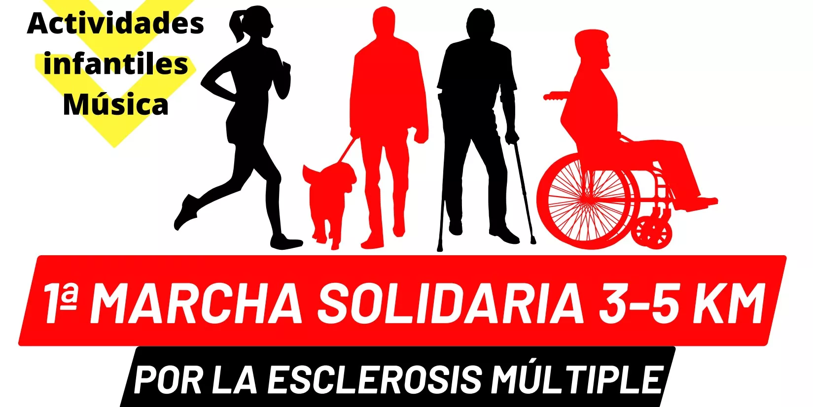 Imagen del cartel de la primera marcha solidaria en Huesca por la esclerosis múltiple