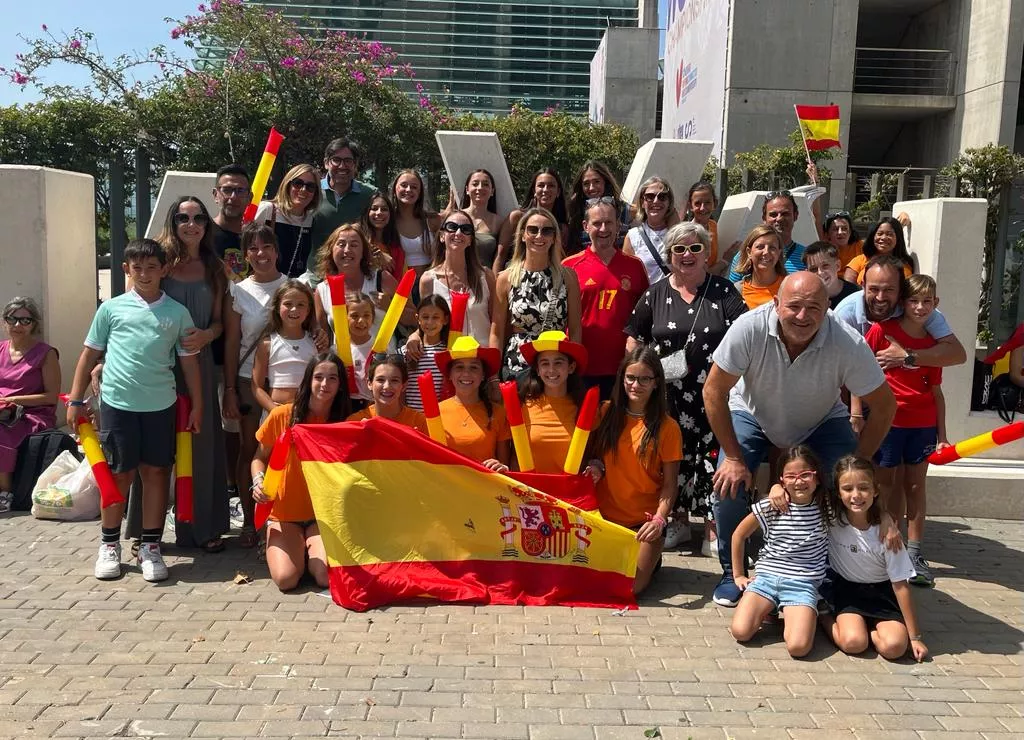 Expedición oscense en el Mundial de Valencia.