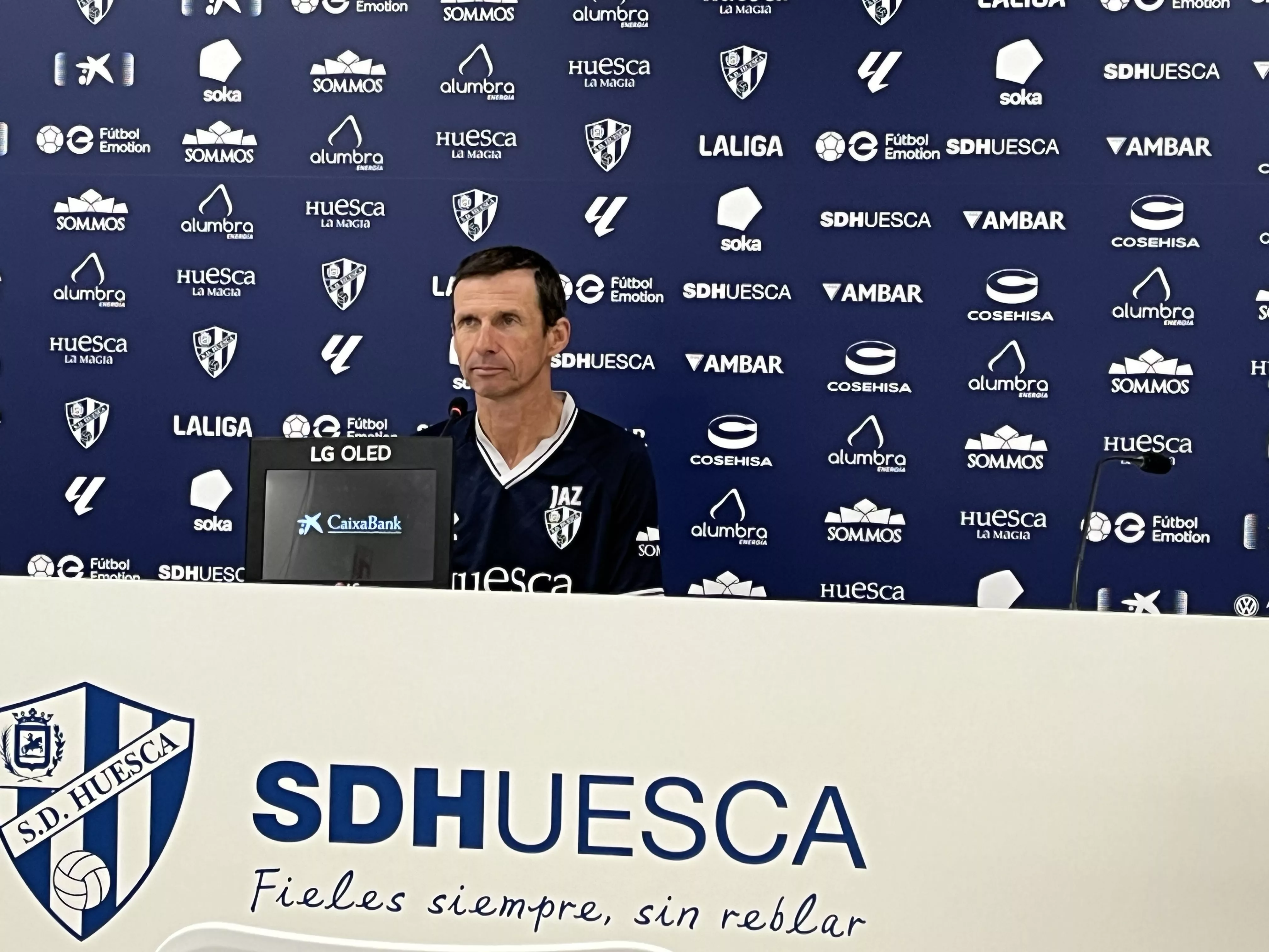 Cuco Ziganda, este jueves en la BAF, en la previa del encuentro ante el Leganés: “Tenemos que competir”. Foto. A. Mora