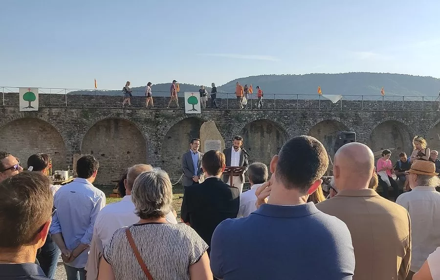 Enrique Pueyo durante el acto inaugural.