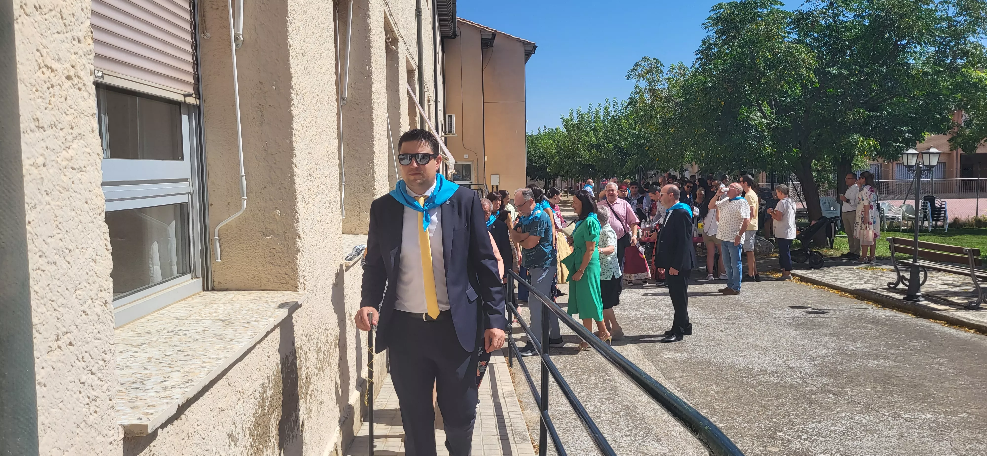 Visita a la residencia de mayores de Ayerbe. Foto Mercedes Manterola