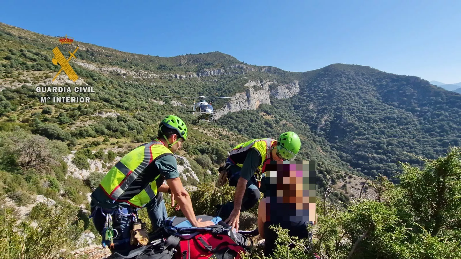 Imagen de un rescate en la provincia de Huesca.