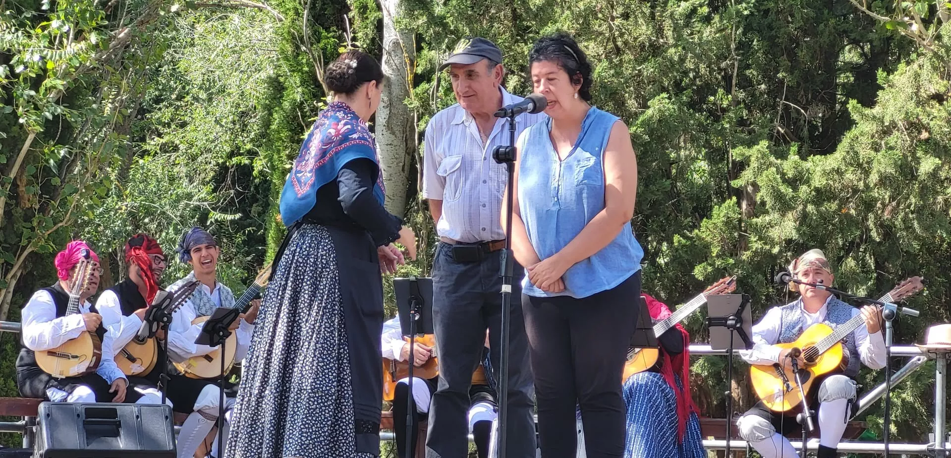 Rocío y Ezequiel, con María Grúas
