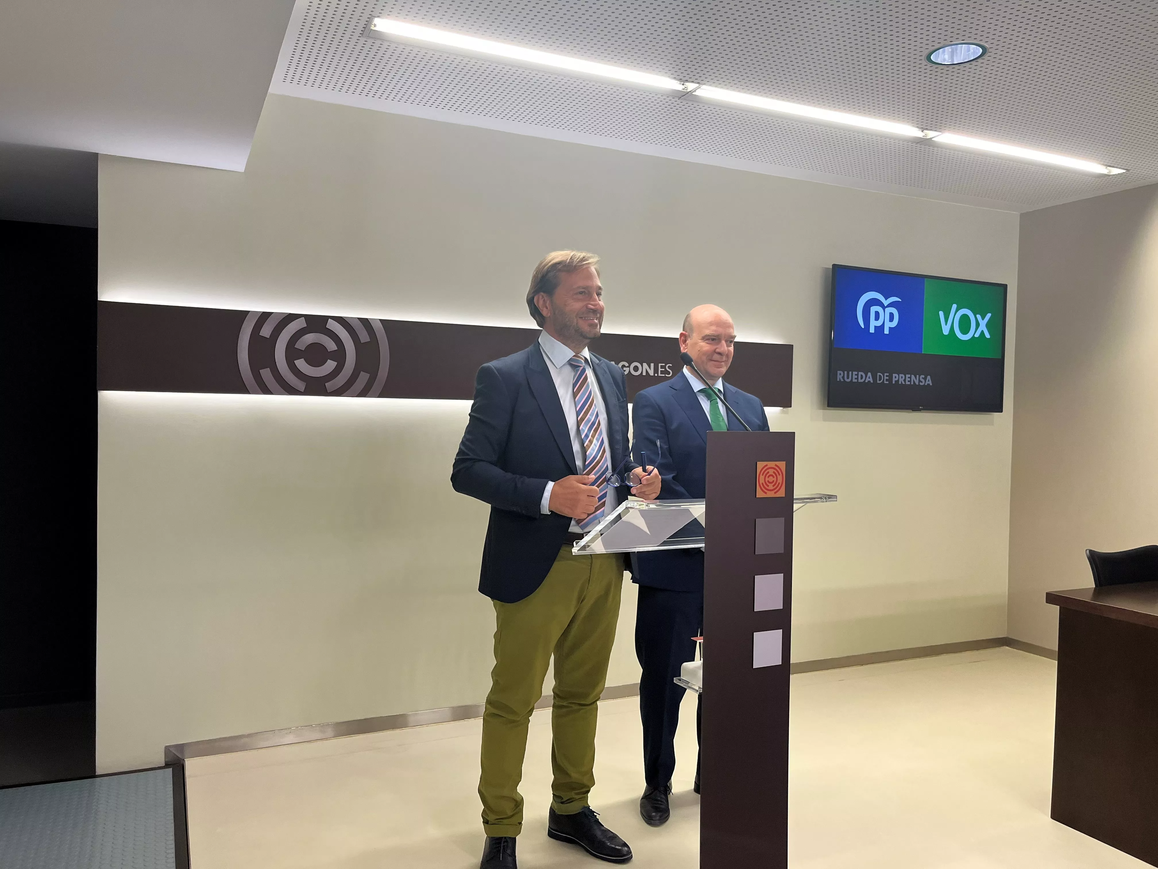 Fernando Ledesma y Santiago Morón, de PP y VOX
