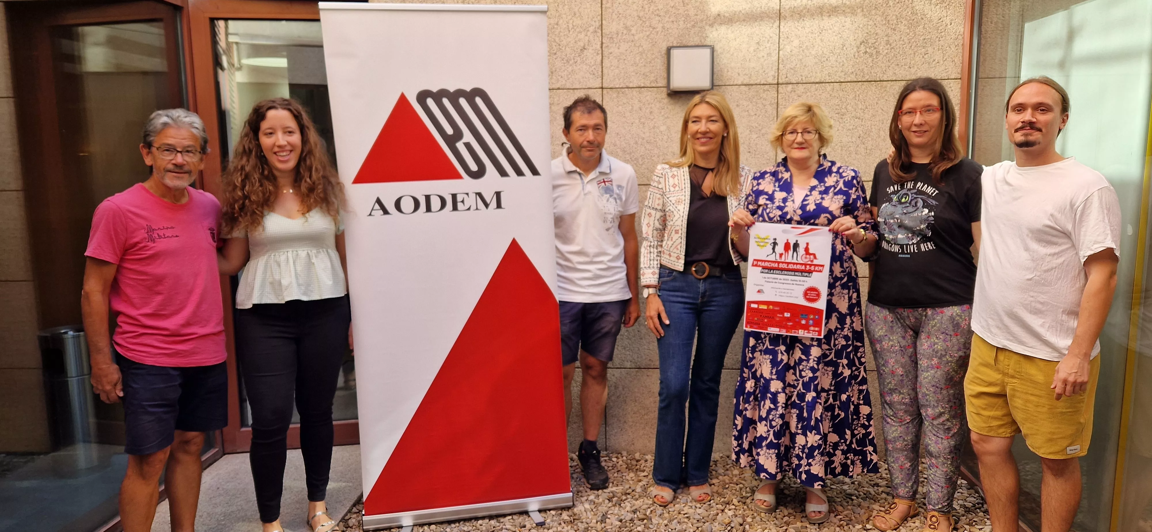 Los detalles de la "I Marcha Solidaria por la Esclerosis Múltiple" se han presentado este miércoles. Foto Myriam Martínez