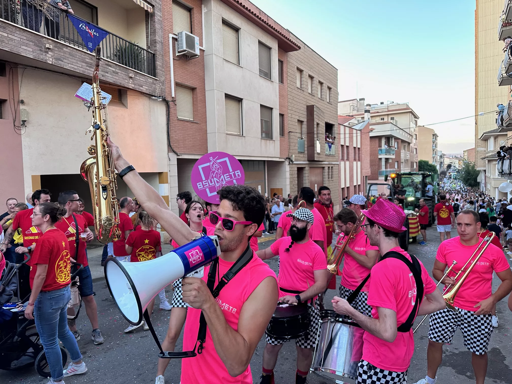 Imagen del comienzo de las fiestas de Binéfar el año pasado.