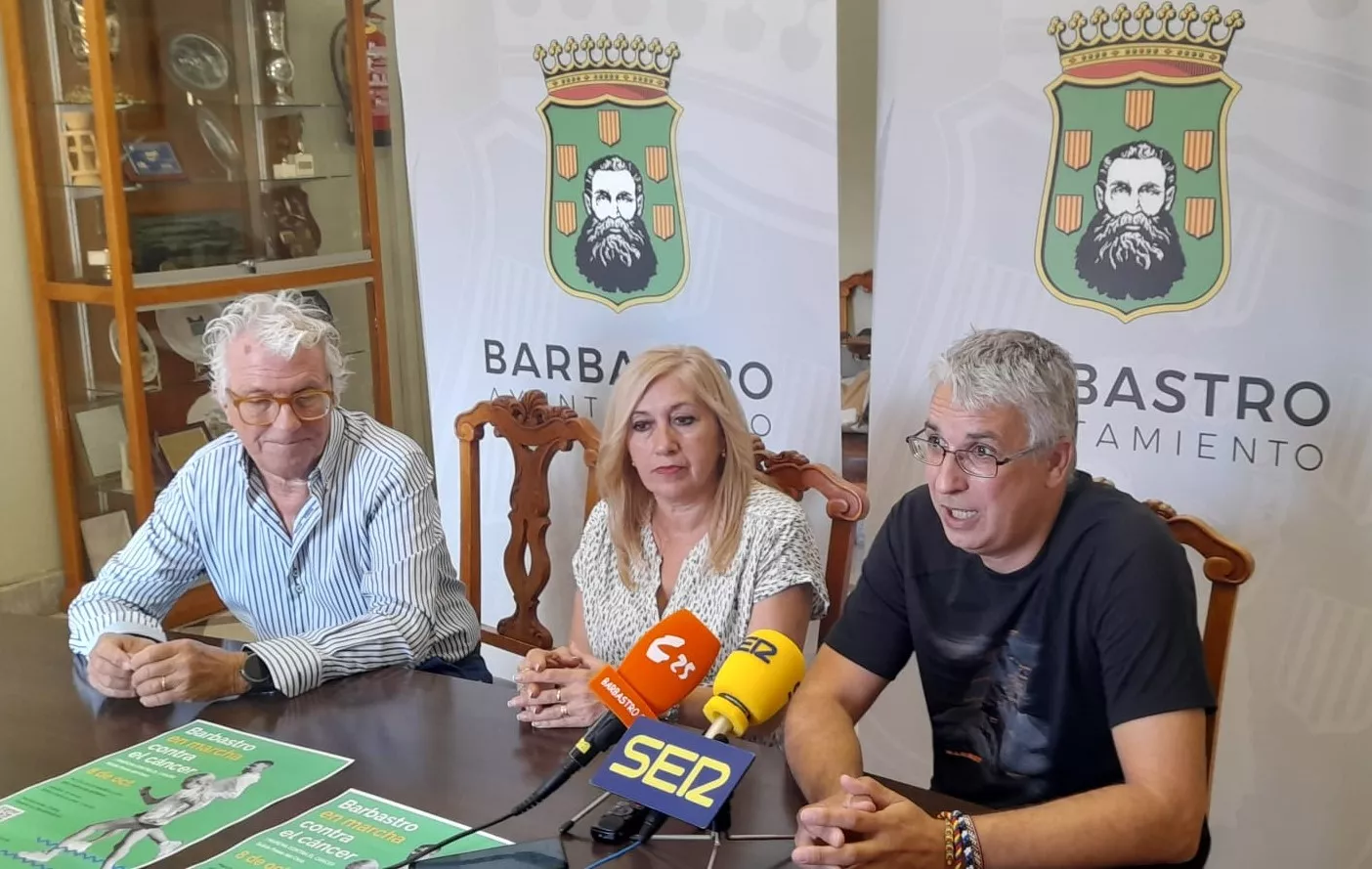Presentación este jueves de la primera marcha contra el cáncer en Barbastro.