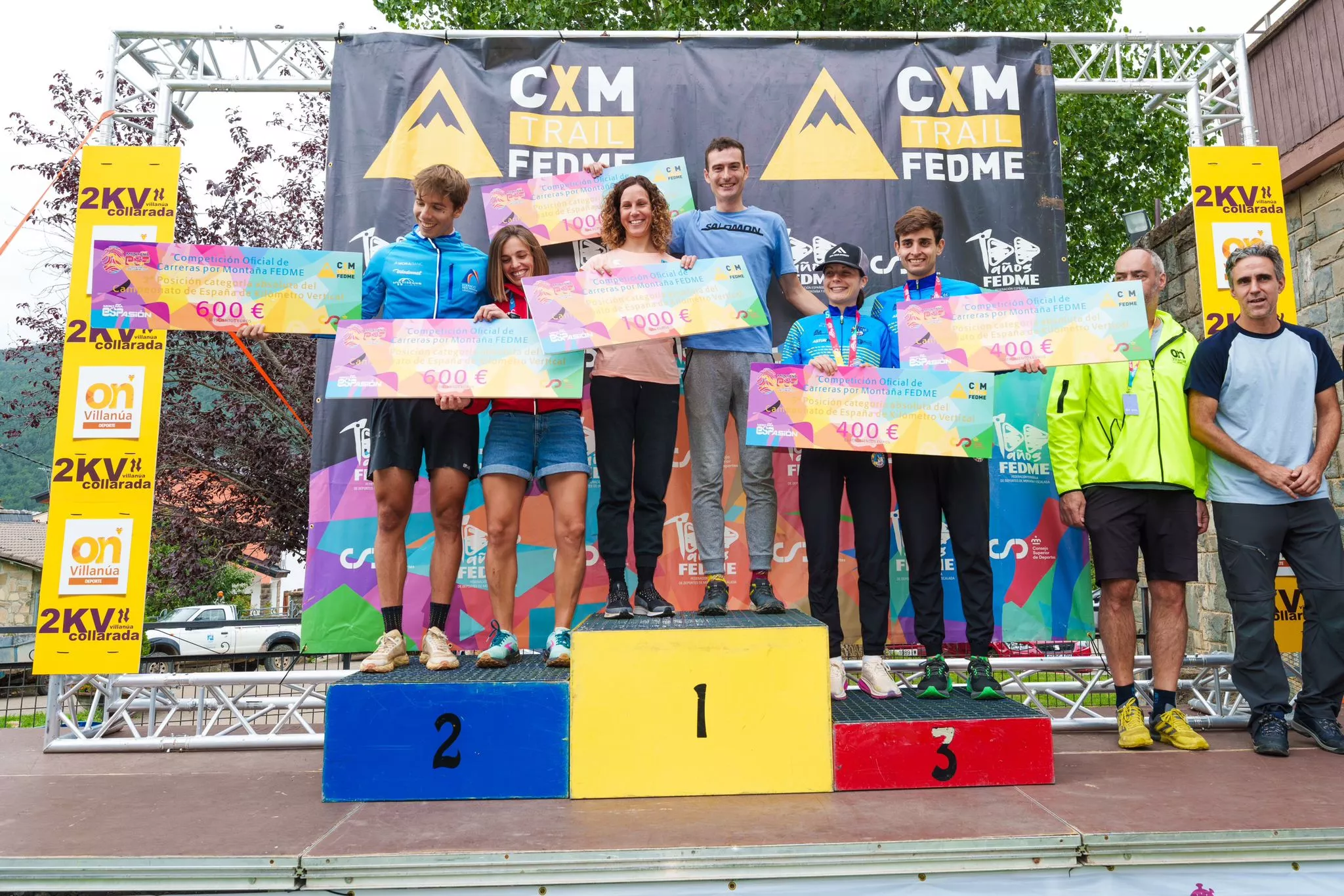 Podio del Campeonato de España.Foto: Turismo Villanúa / Yhabril Moro