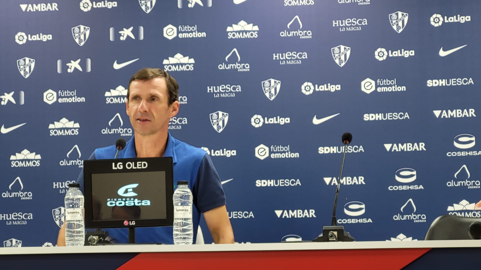 Cuco Ziganda, en su comparecencia previa al Huesca-Leganés