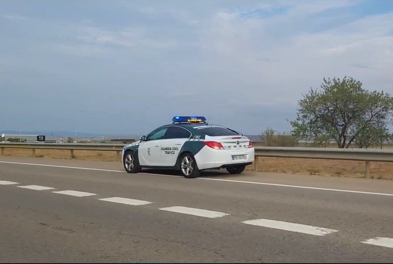 Accidente en la autovía A 23, con varios vehículos implicados 