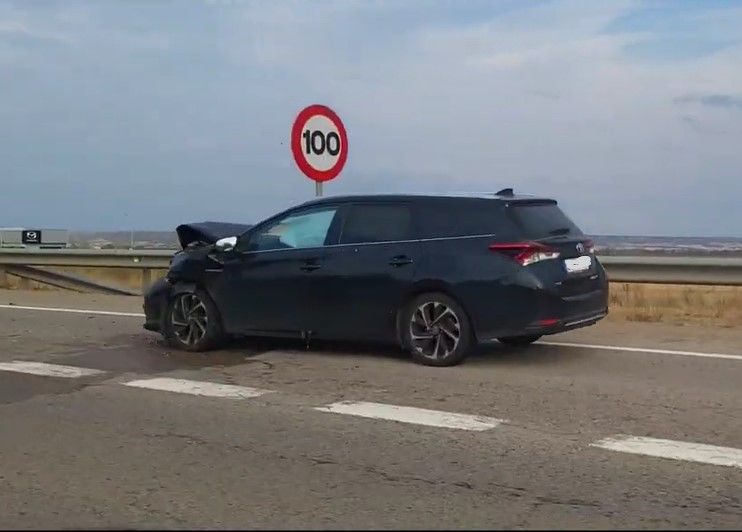 Accidente en la autovía A 23, con varios vehículos implicados 