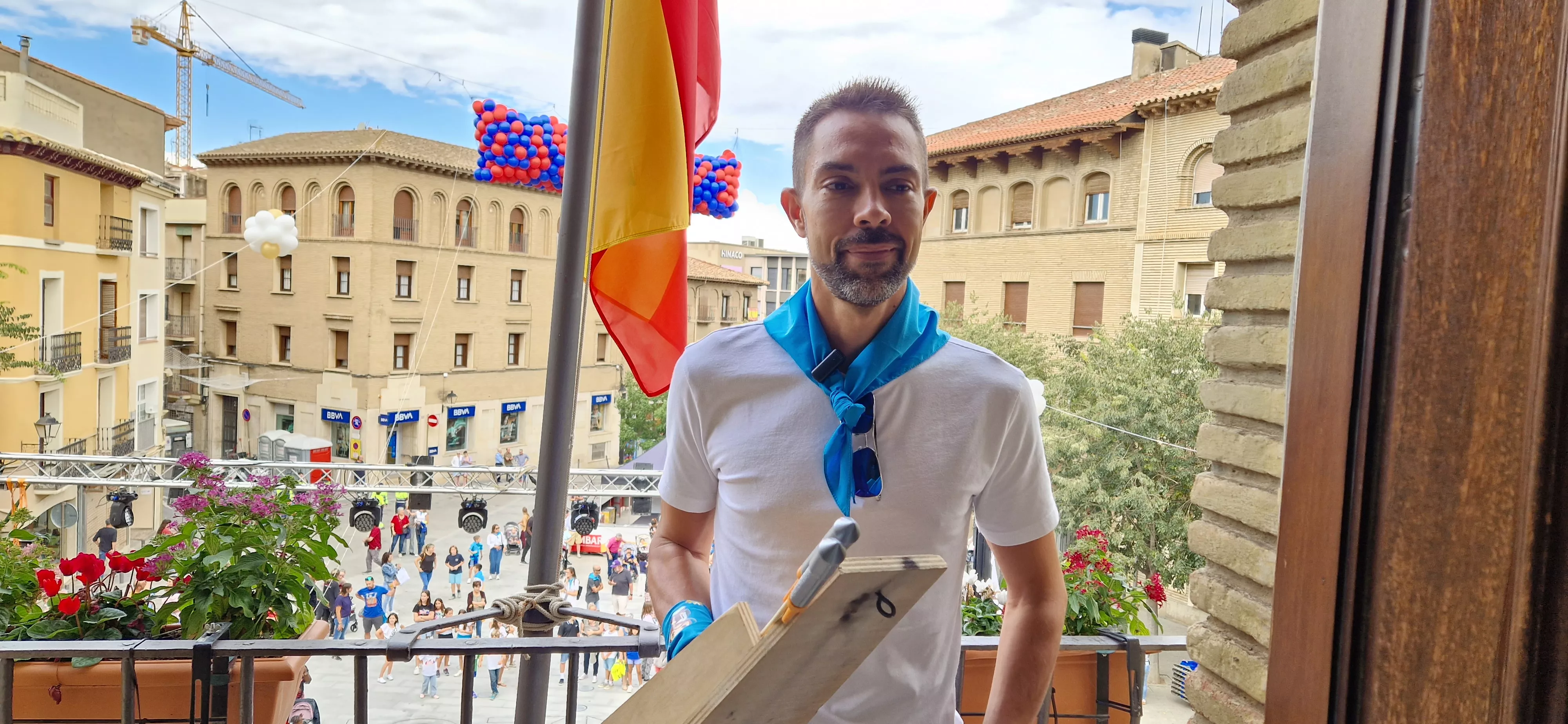 Jairo Sánchez, concejal de fiestas. Comienzan las fiestas de Monzón 2023. Foto Myriam Martínez (10)