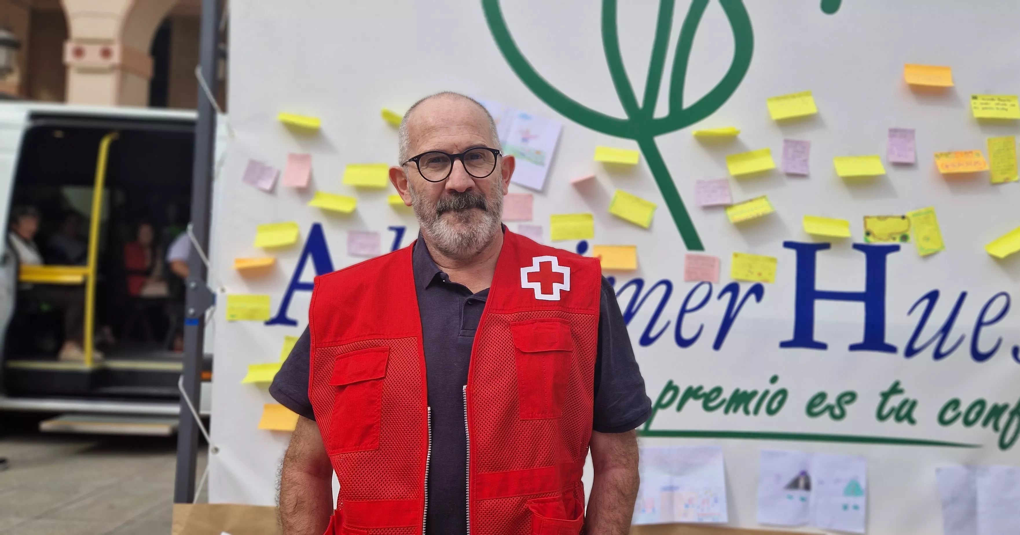 Vicente Lachén. Día Mundial del Alzhéimer en Huesca. Foto Myriam Martínez 