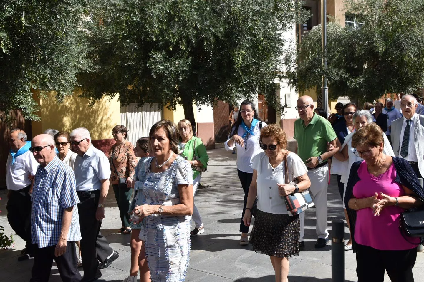 Procesión y ofrenda en el día de San Mateo en Monzón.