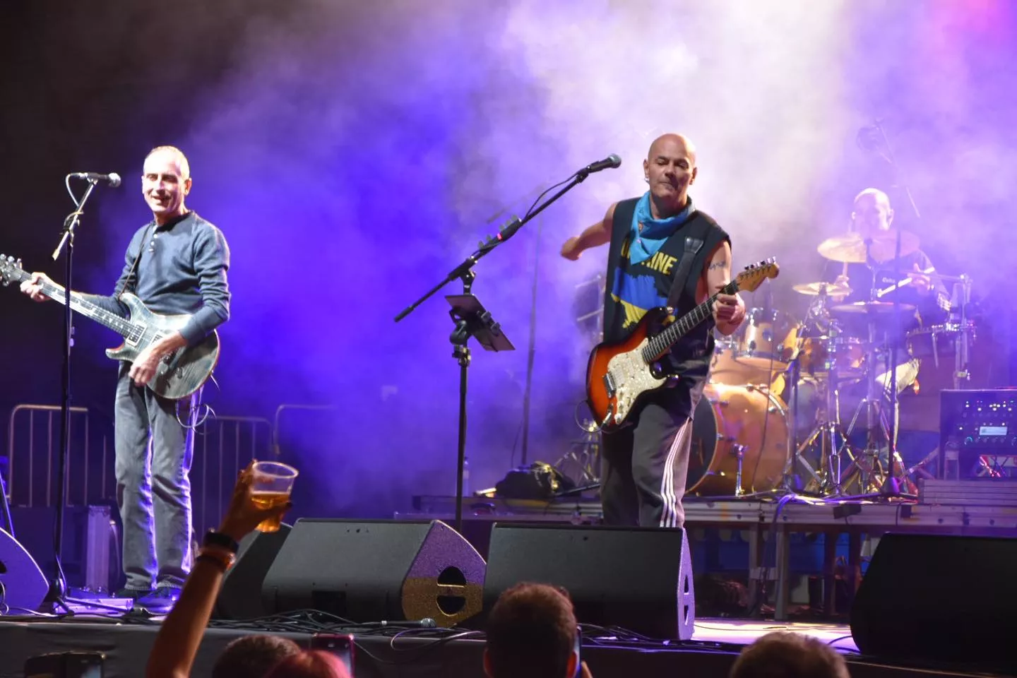 Concierto de Celtas Cortos en la plaza Mayor de Monzón.