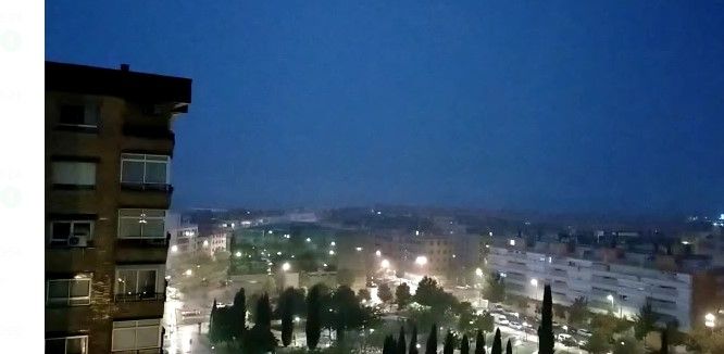 La lluvia ha caído con intensidad en Huesca capital