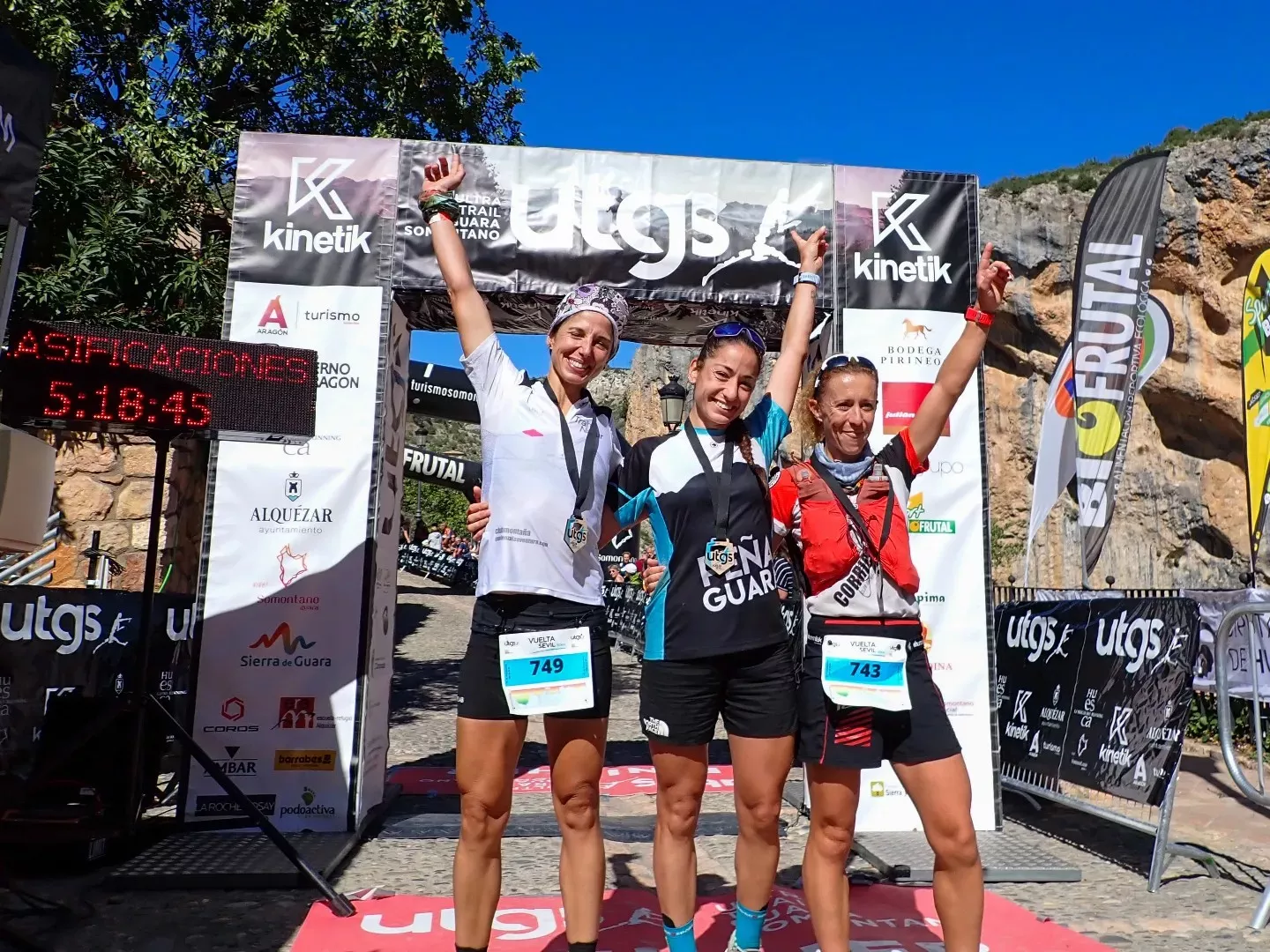 Podio femenino 50k Foto: UTGS