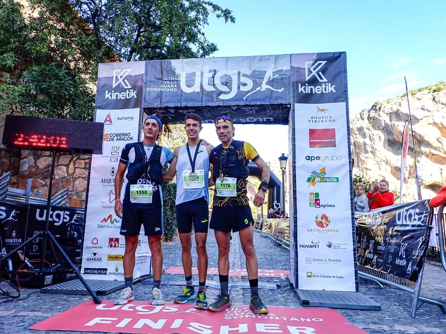 Podio masculino Trail del Vero 30K Foto: UTGS