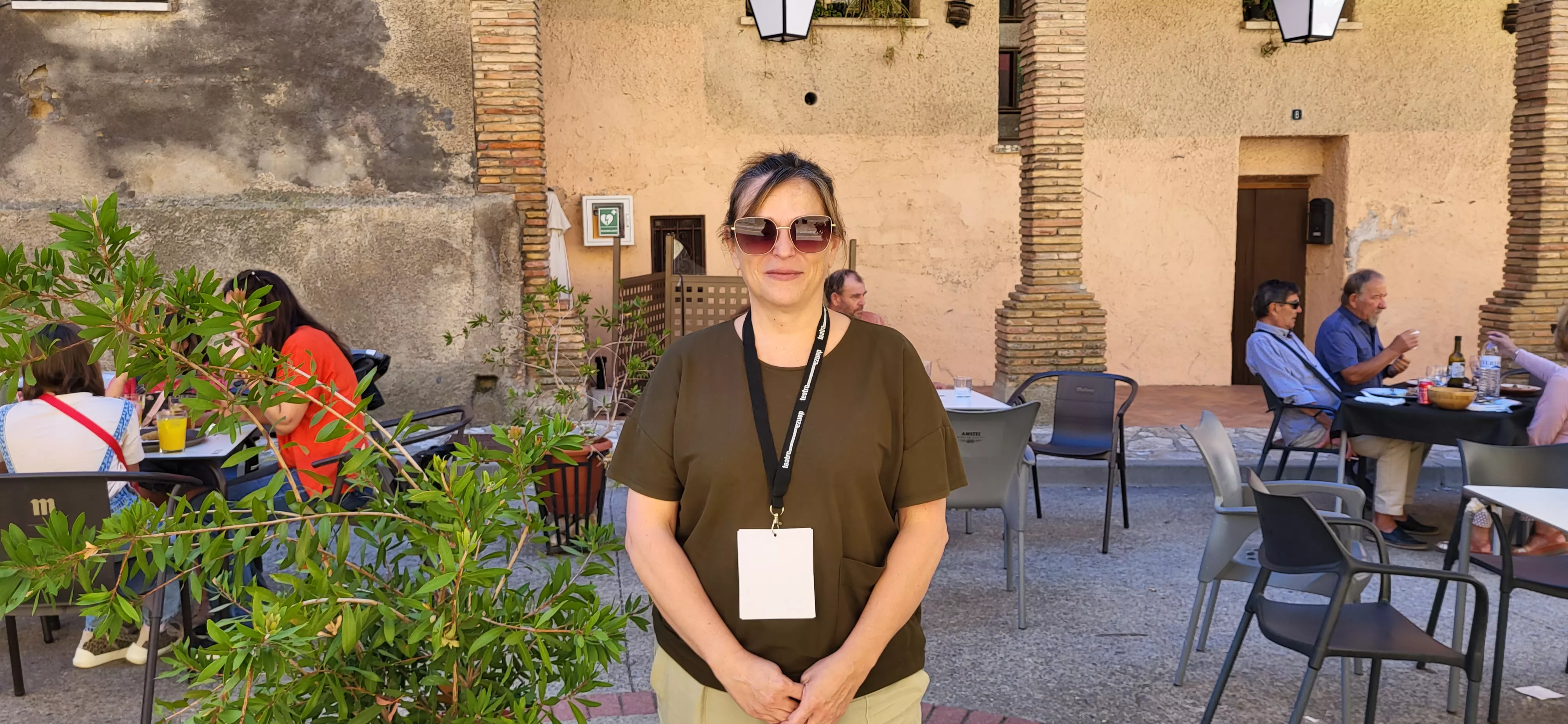 Pilar Barrio, en la feria Sin Condiciones celebrada en Bolea. Foto Mercedes Manterola