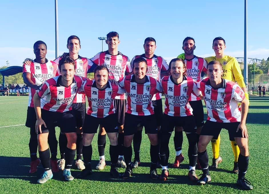 Once del Ontiñena en un partido de pretemporada