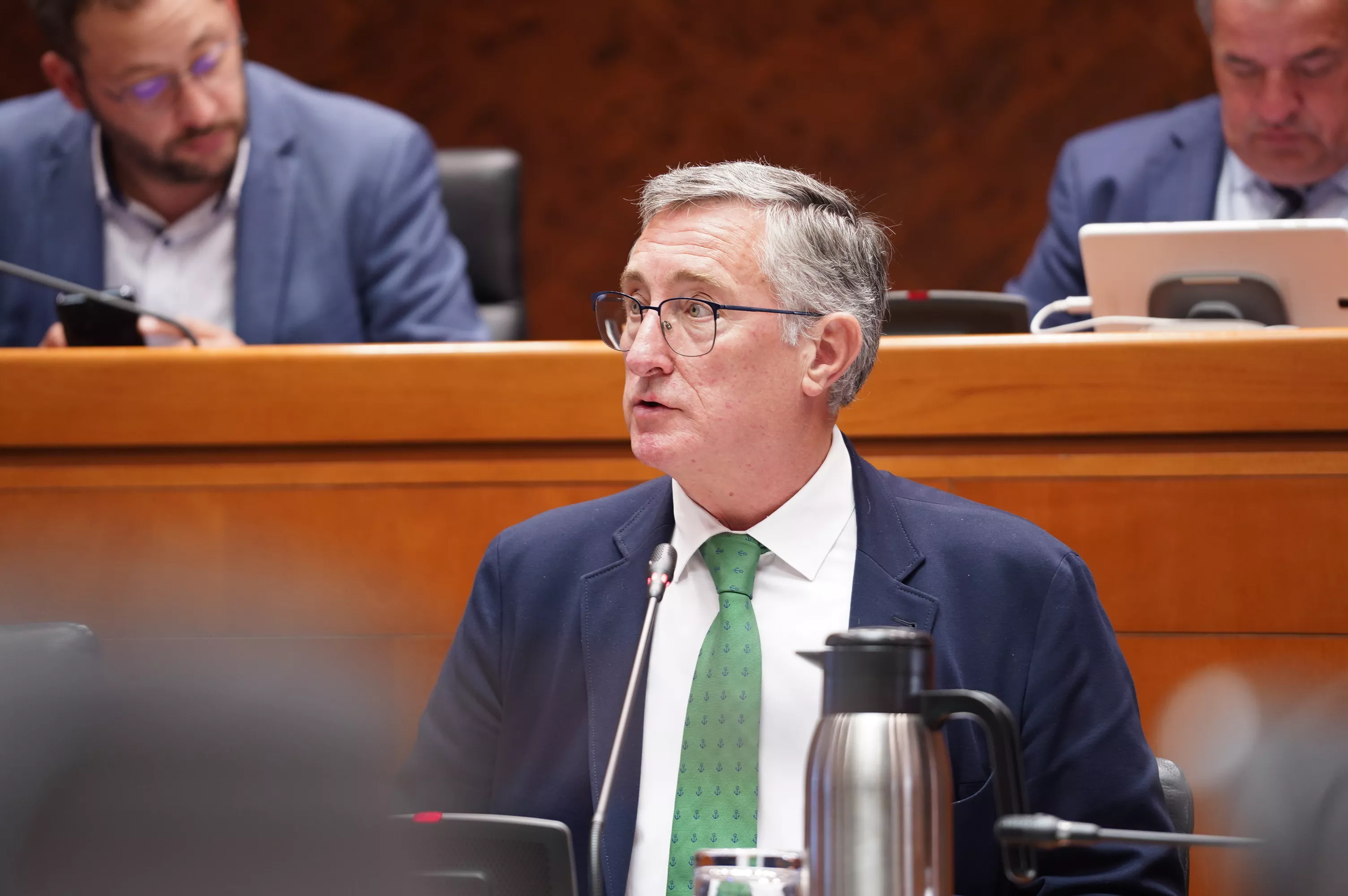 Manuel Blasco durante su comparecencia en las Cortes de Aragón.