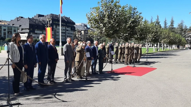 Imagen del acto oficial celebrado en Jaca. Imagen del acto oficial celebrado en Jaca.