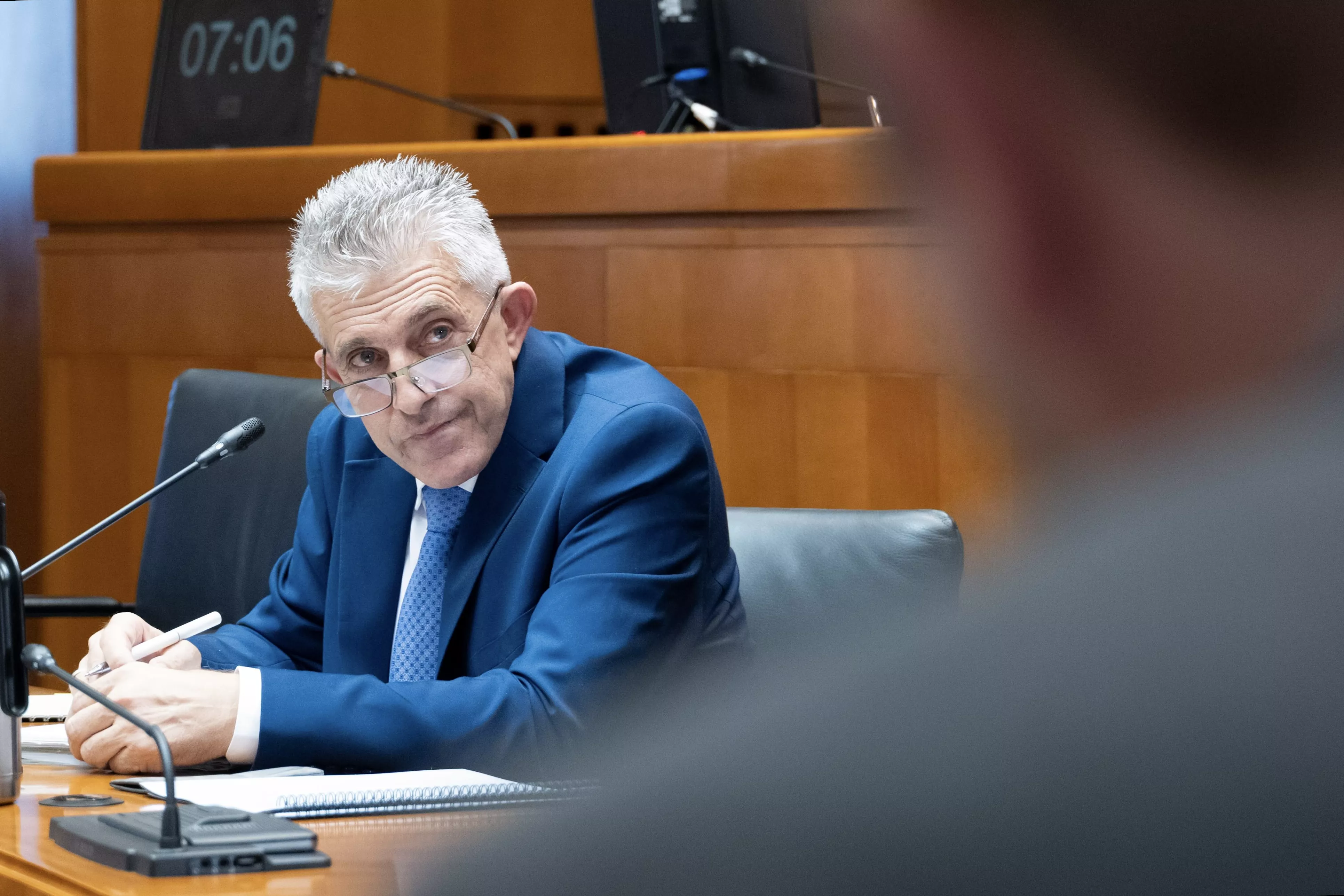 Ángel Samper en la Comisión de Agricultura de las Cortes de Aragón.