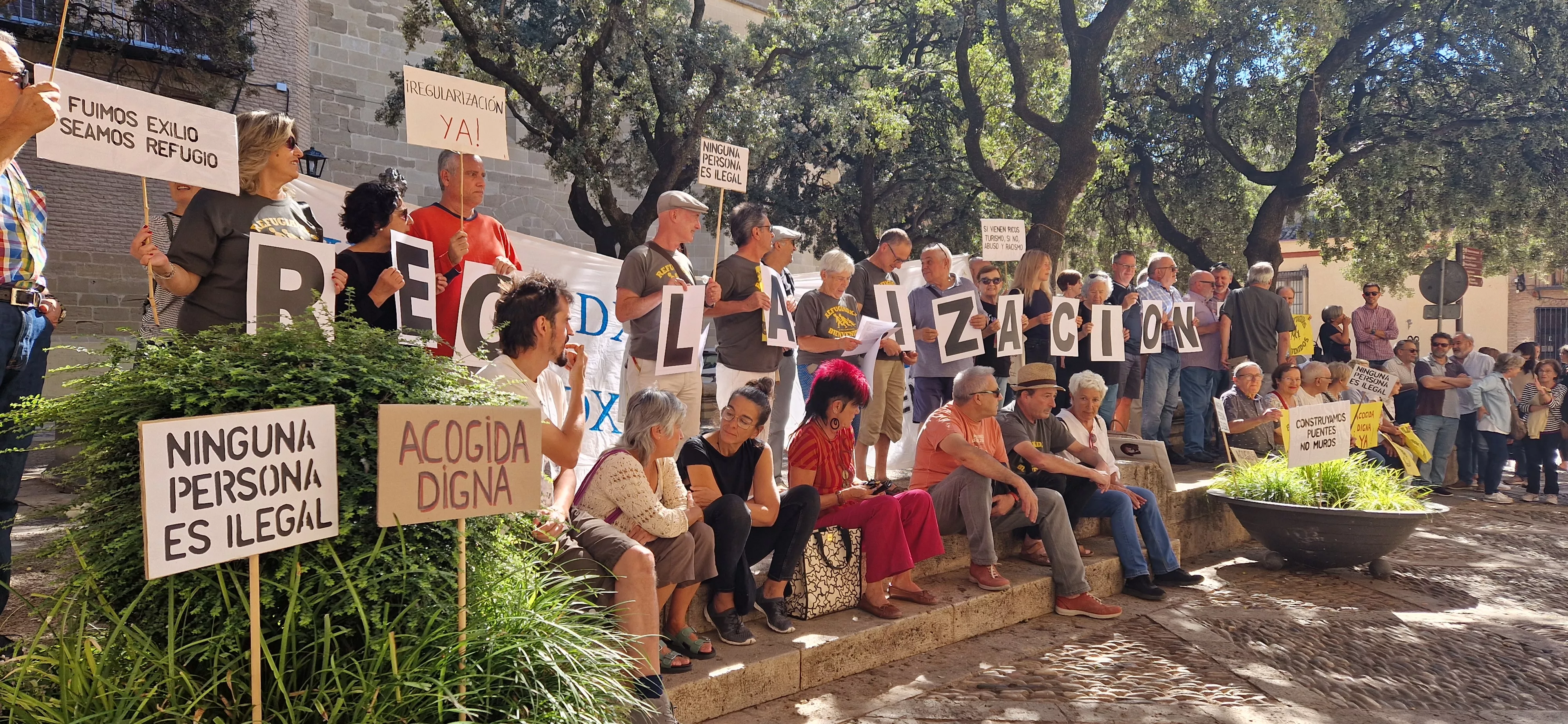 Imagen de archivo de una concentración contra una moción de VOX. Foto Myriam Martínez