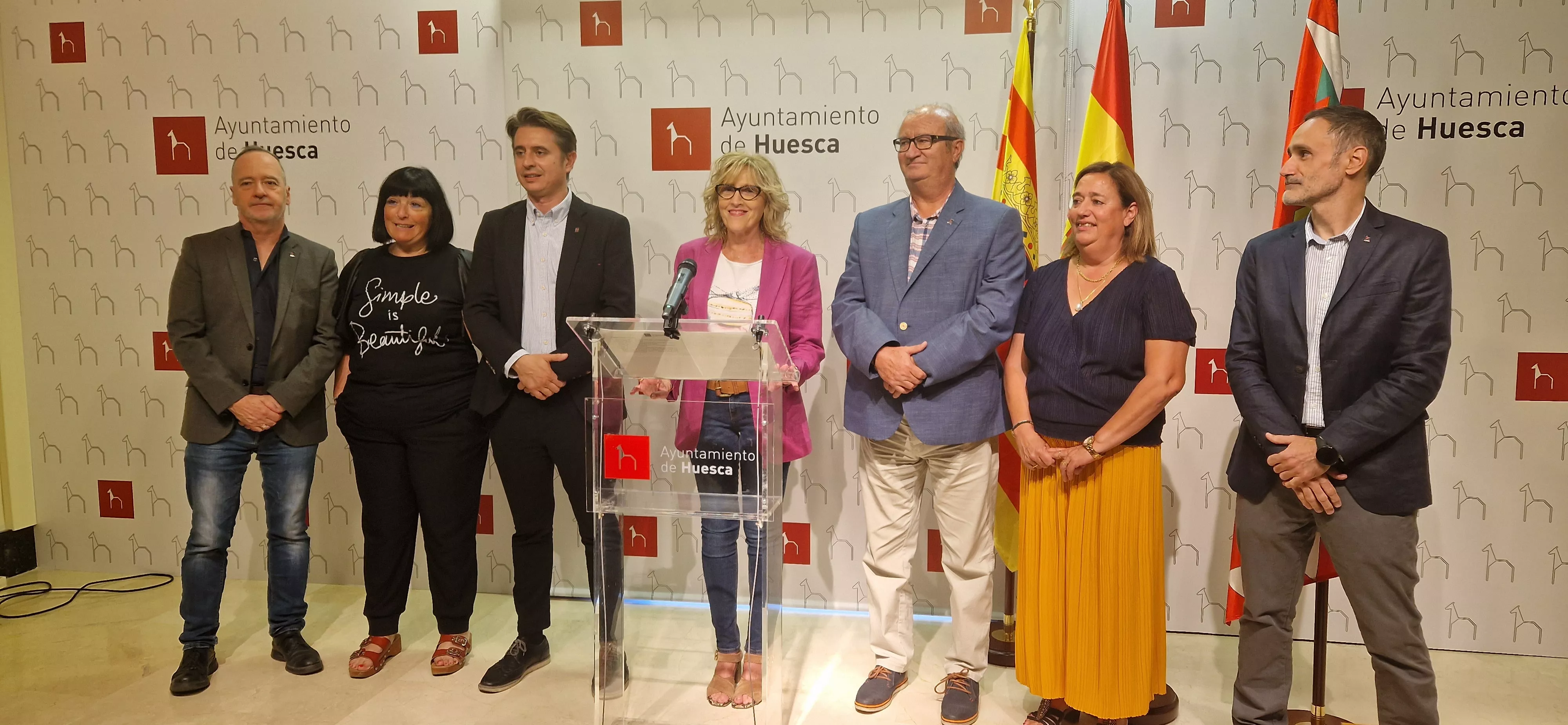  Grupo Municipal Socialista en el Ayuntamiento de Huesca. Foto Myriam Martínez