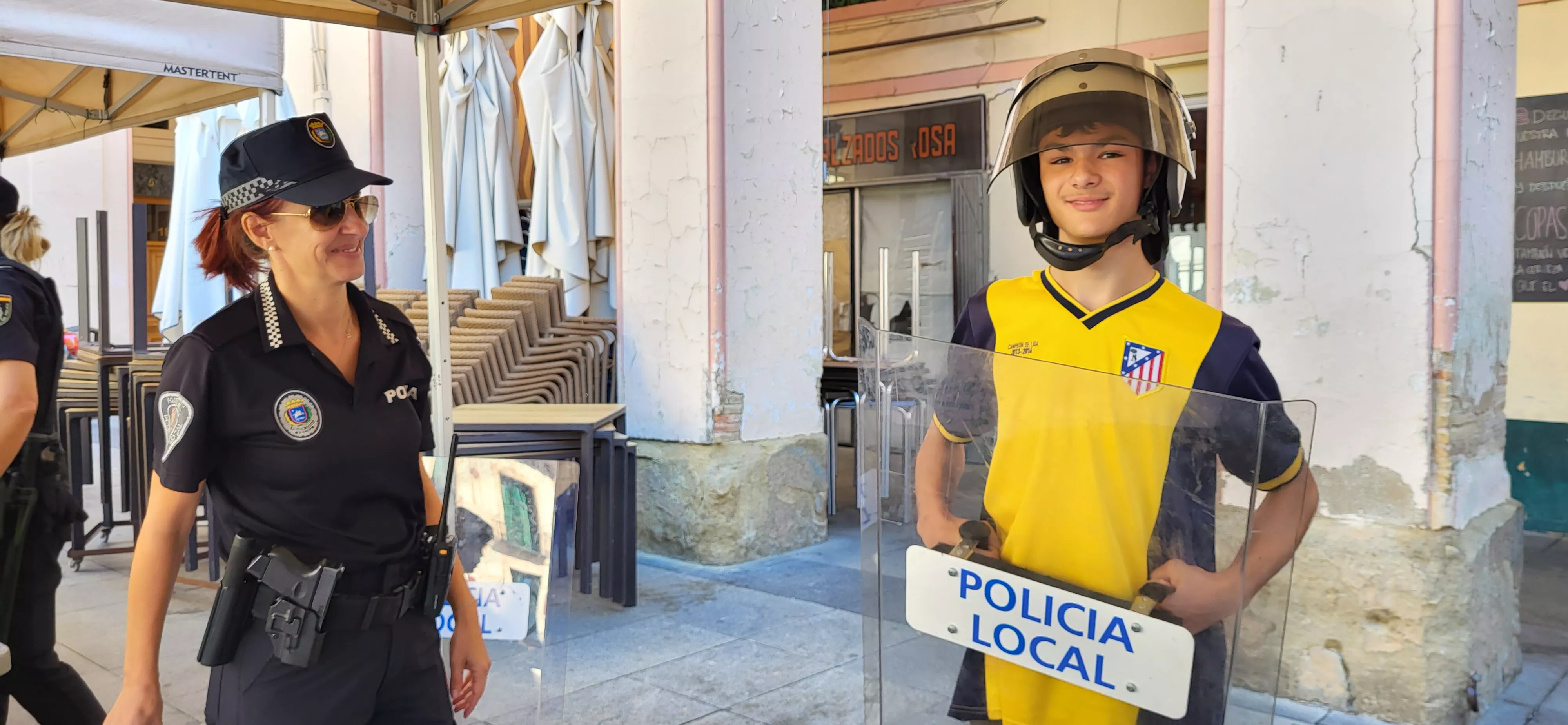 Exhibición de medio y especialidades policiales en Huesca. Foto Mercedes Manterola