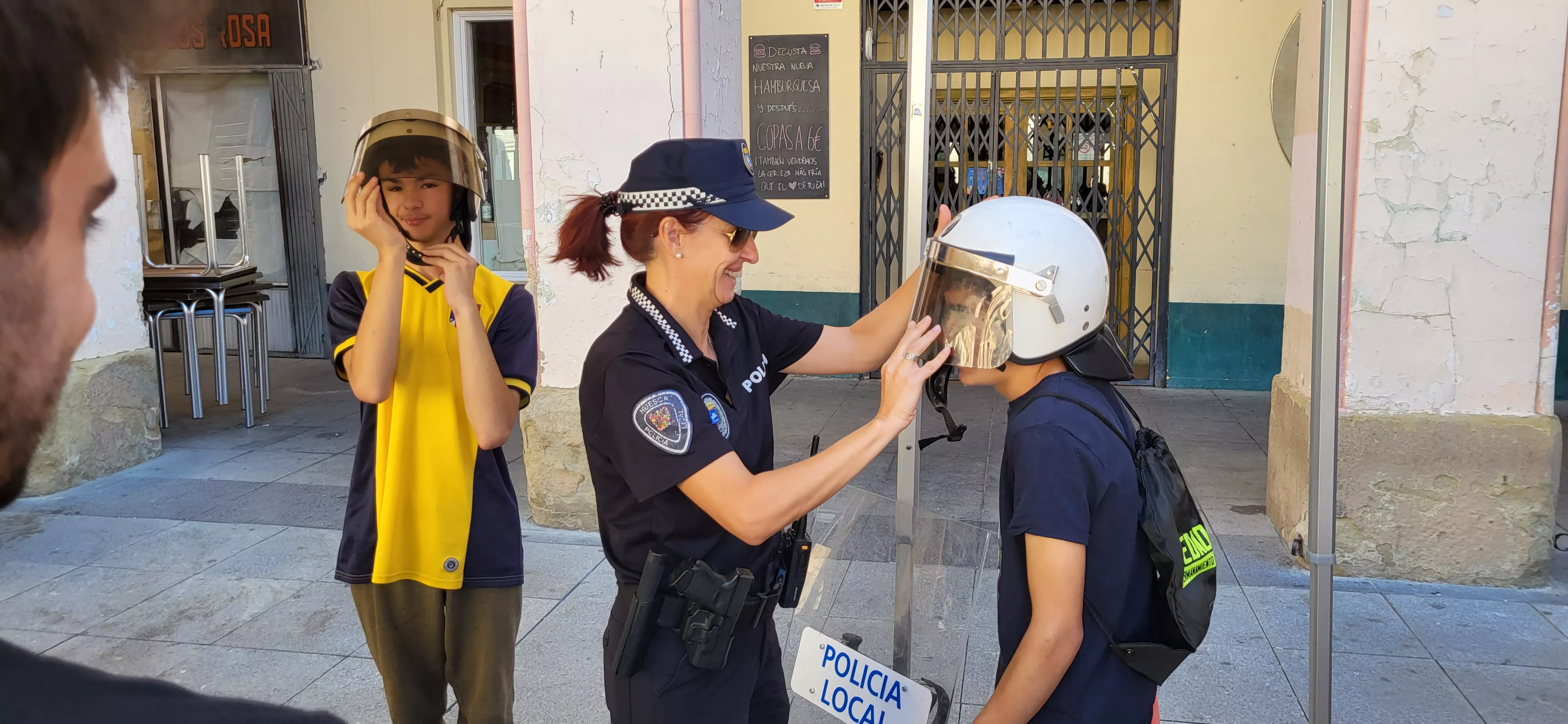 Exhibición de medio y especialidades policiales en Huesca. Foto Mercedes Manterola