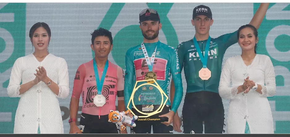 Pablo Castrillo, en el podio en Malasia