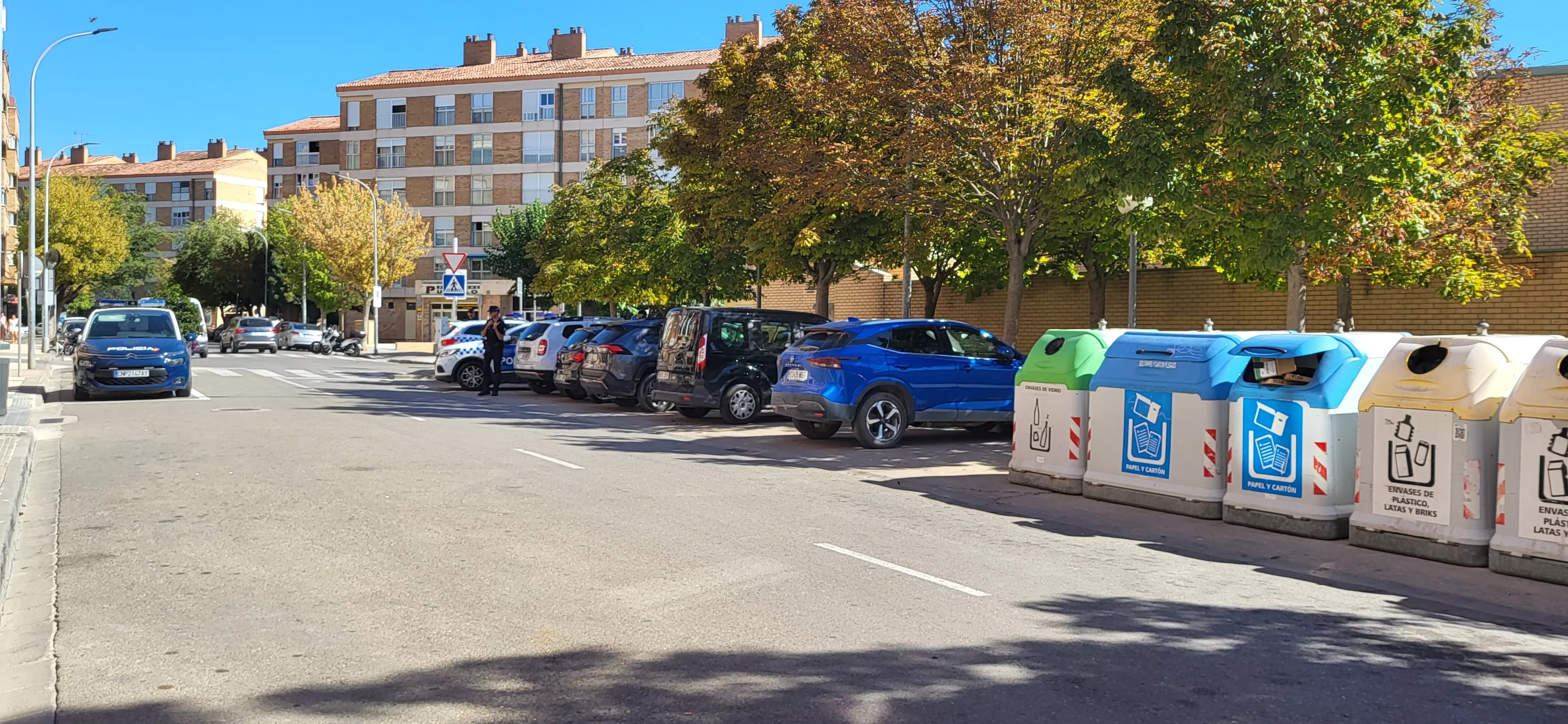 Incendio declarado en una casa okupada de la plaza San Félix y San Voto de Huesca. Foto Mercedes Manterola