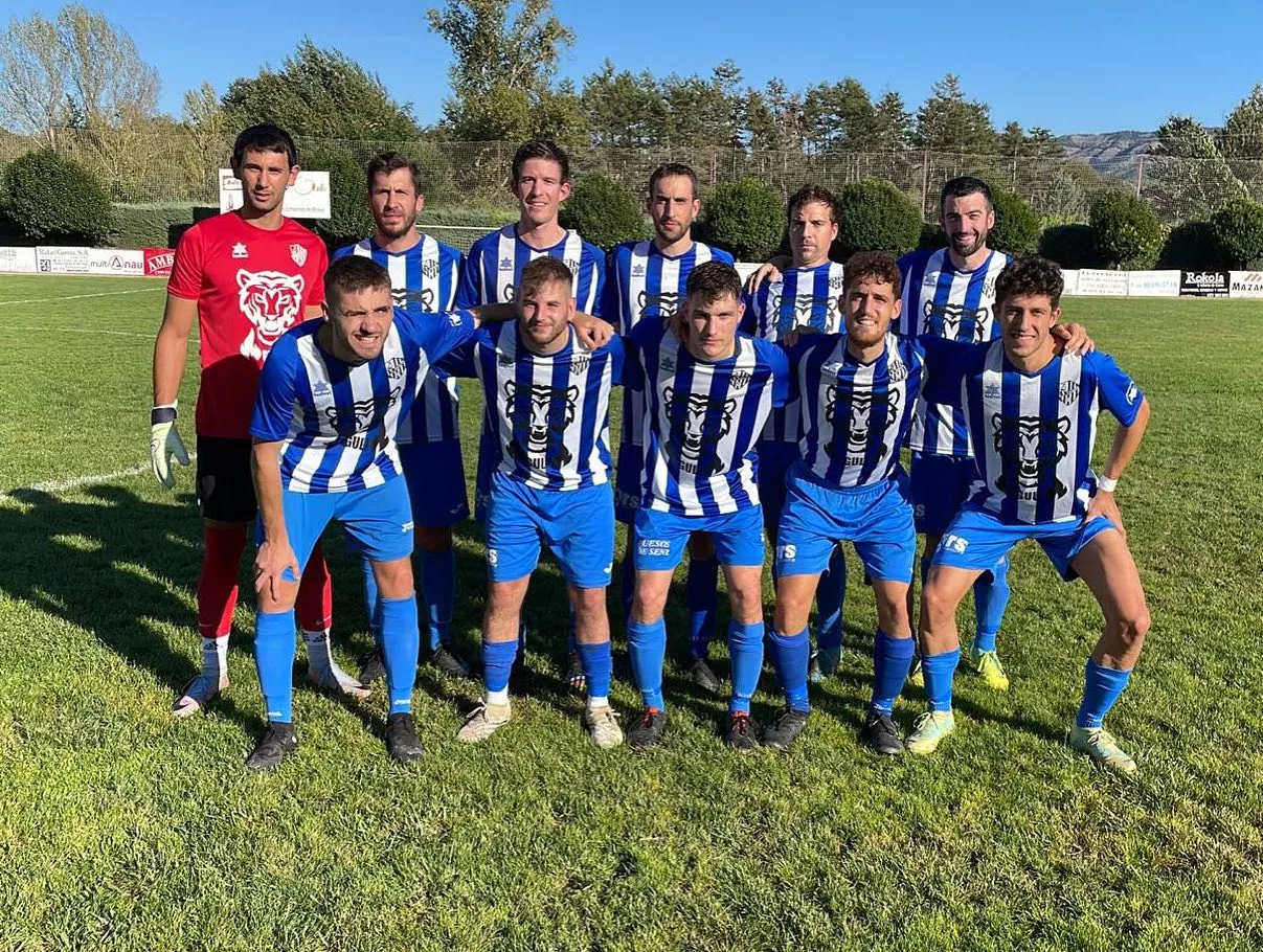 Once del Graus en su triunfo sobre el Biescas.