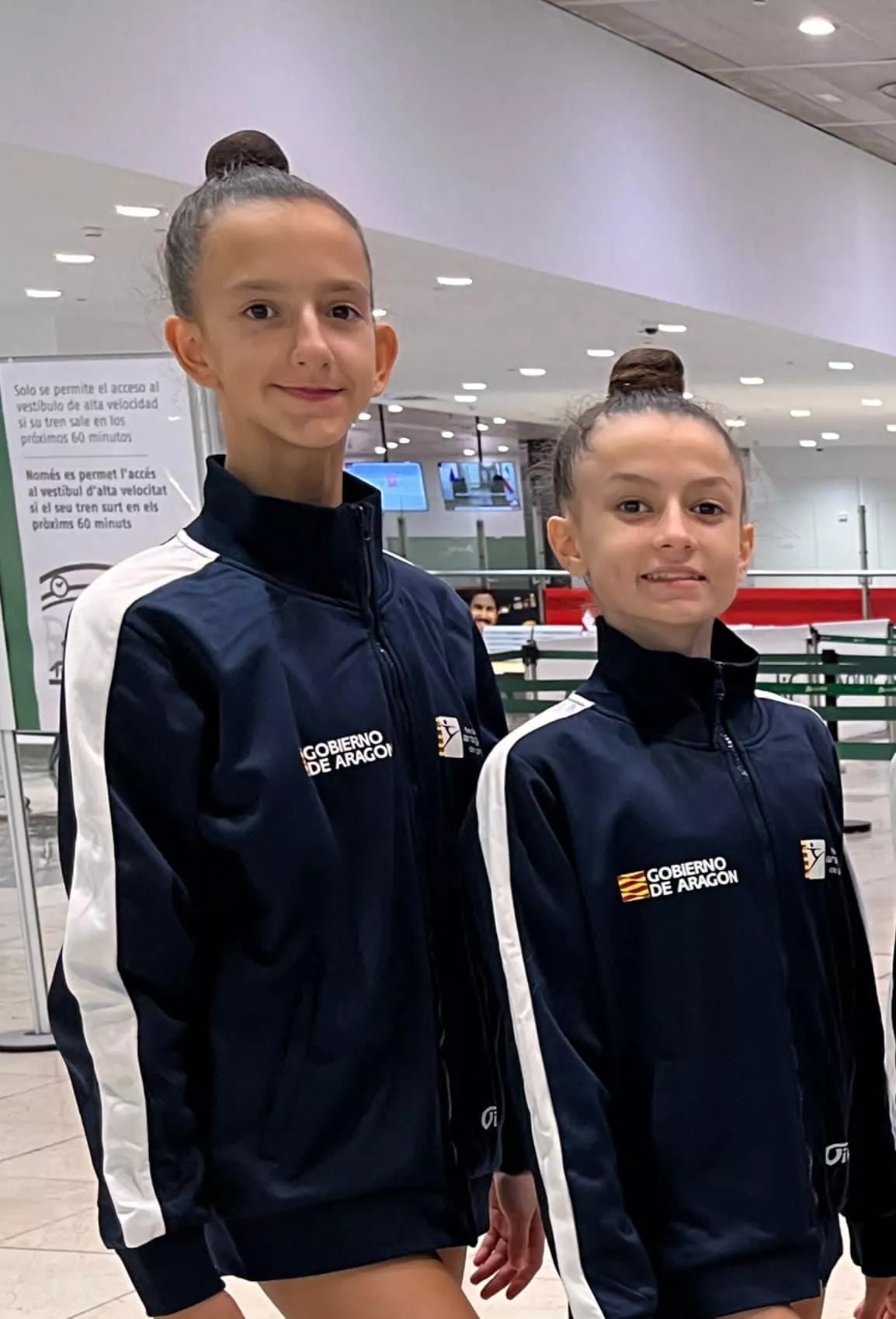 Alba Fernández y Marta Otín, en la jornada de captación de la RFEG