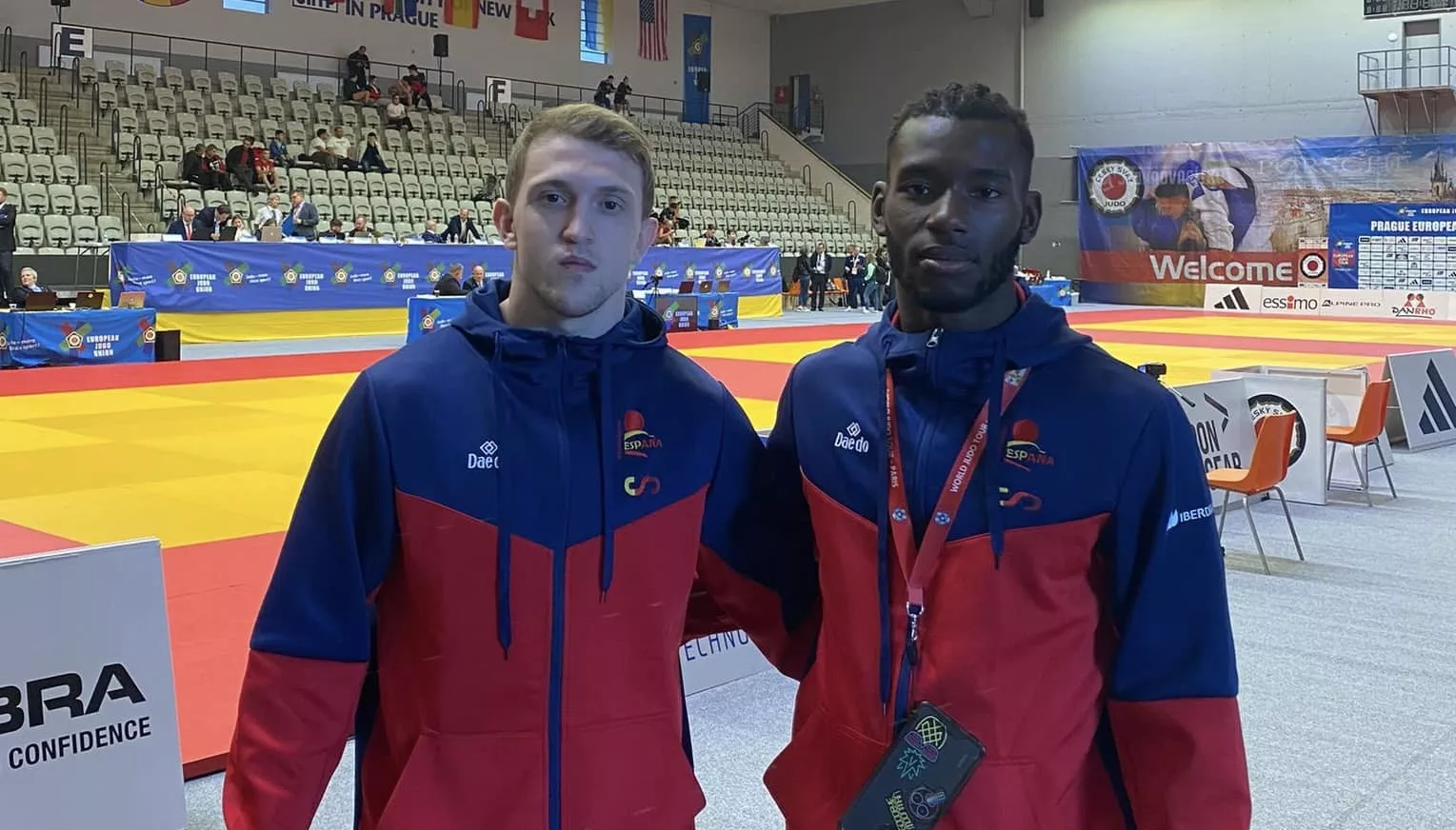Sergio García y Moussa Macalou en el European Open de Praga.
