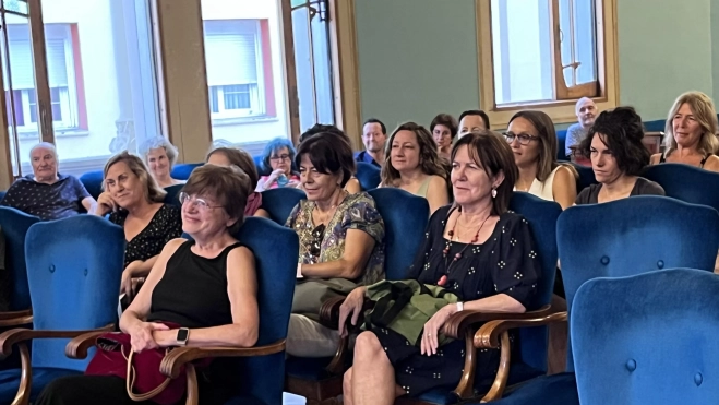 Marilar Aleixandre presenta en Huesca su libro Las malas mujeres. Foto Mercedes Manterola