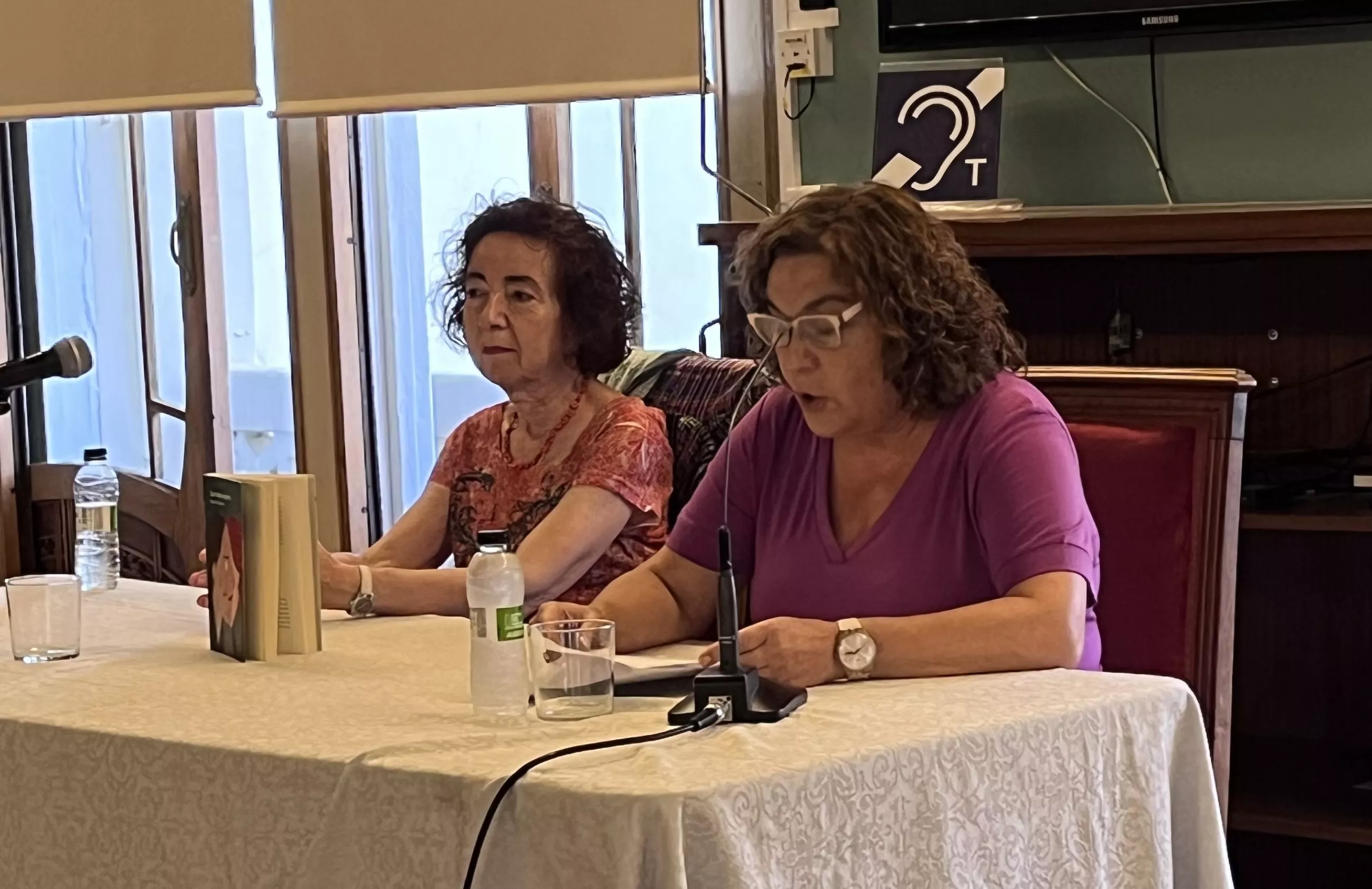 Marilar Aleixandre presenta en Huesca su libro Las malas mujeres. Foto Mercedes Manterola