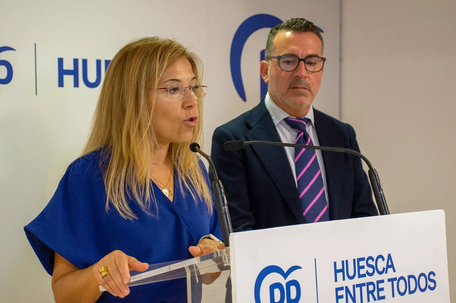 Ana Alós y Javier Folch, diputados del PP por Huesca