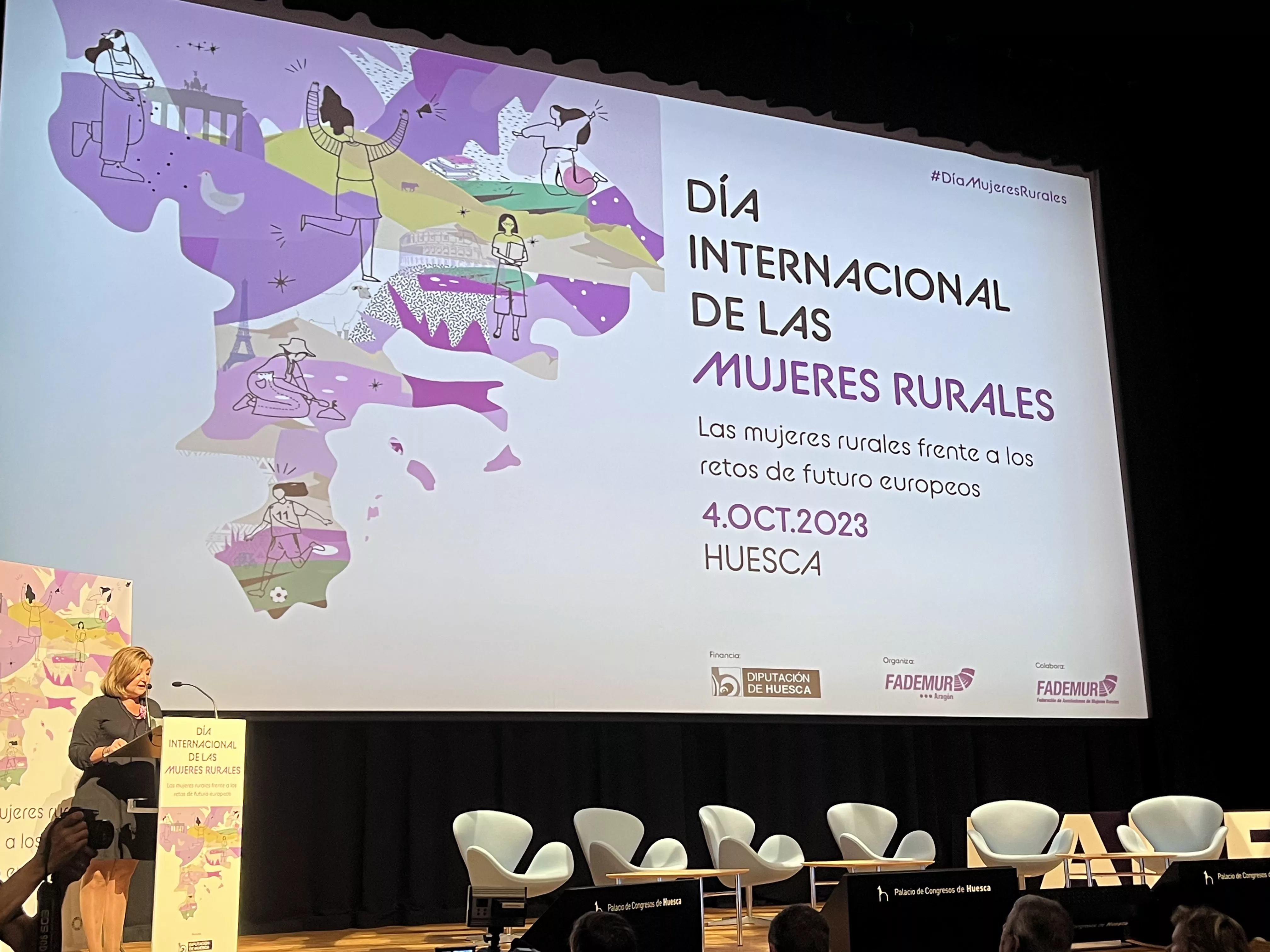 Celebración del Día Internacional de las Mujeres Rurales en Huesca. Foto Mercedes Manterola