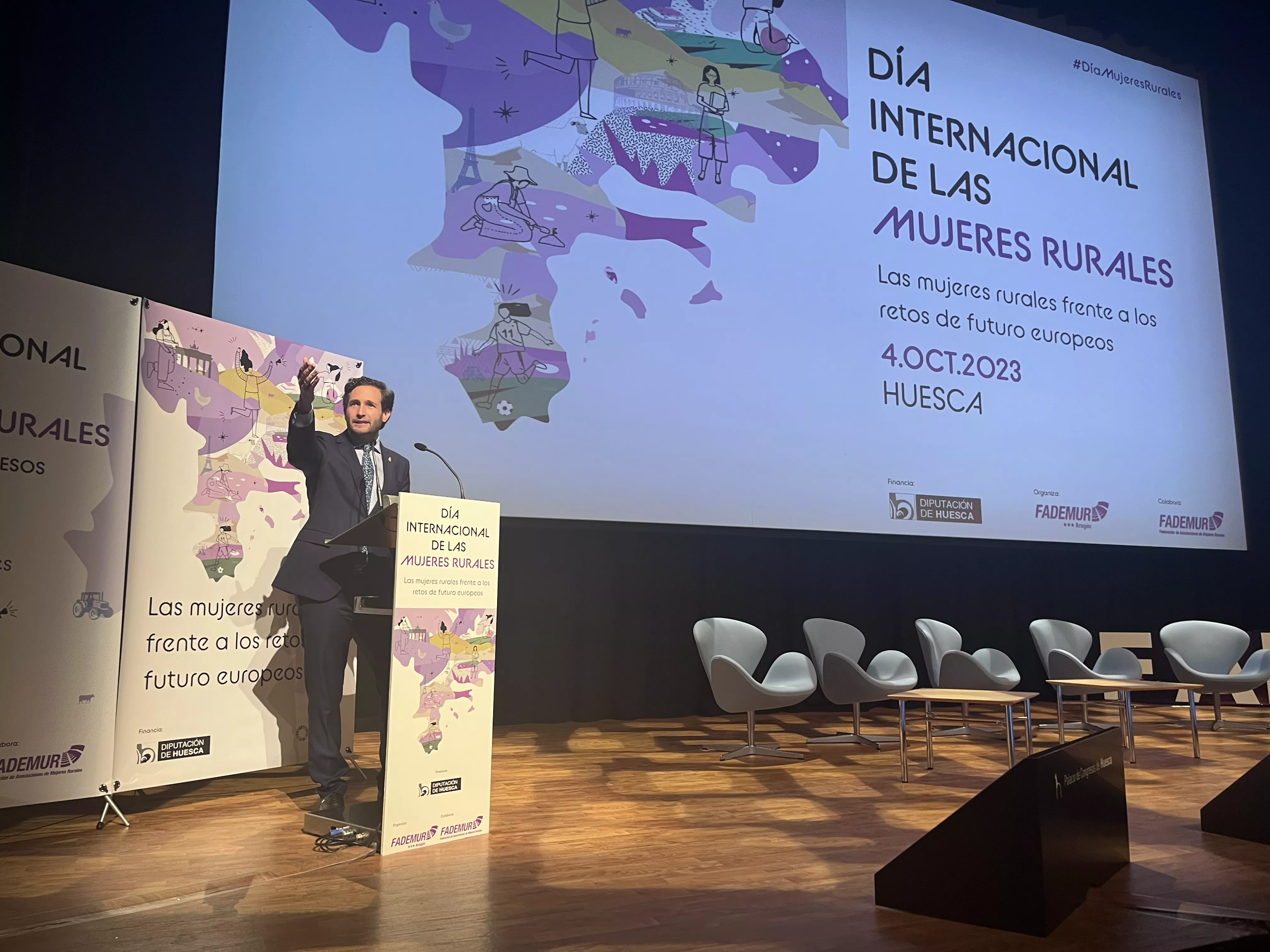 Celebración del Día Internacional de las Mujeres Rurales en Huesca. Foto Mercedes Manterola