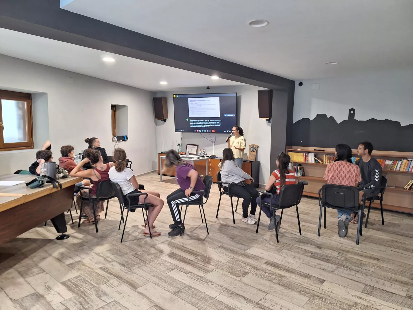 Taller de formación realizado en la localidad de Artieda.