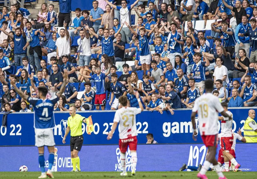 Imagen del partido Oviedo-Huesca de la pasada temporada. Foto: LaLiga