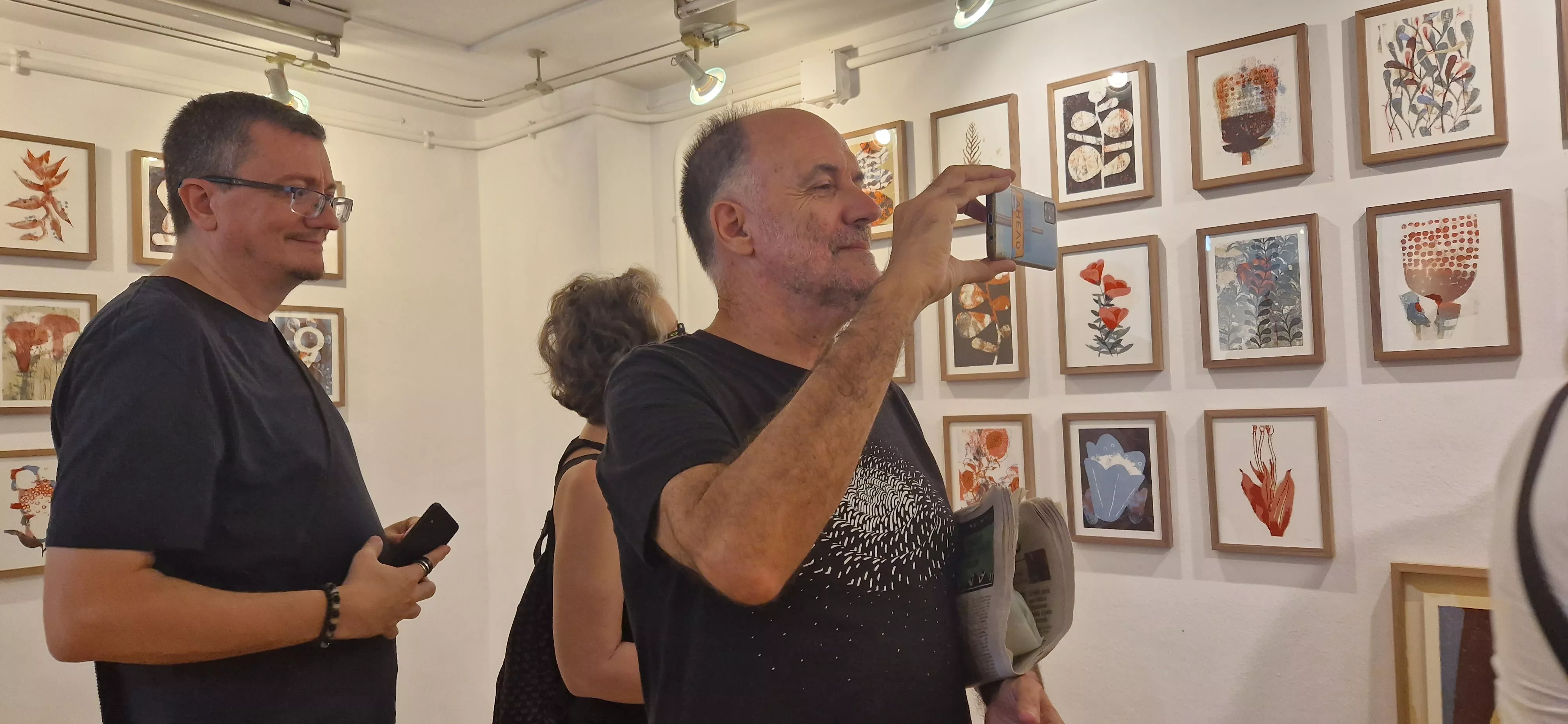 Exposición de Isidro Ferrer en la Anónima sobre El libro del té de Kakuzo Okakura. Foto Myriam Martínez