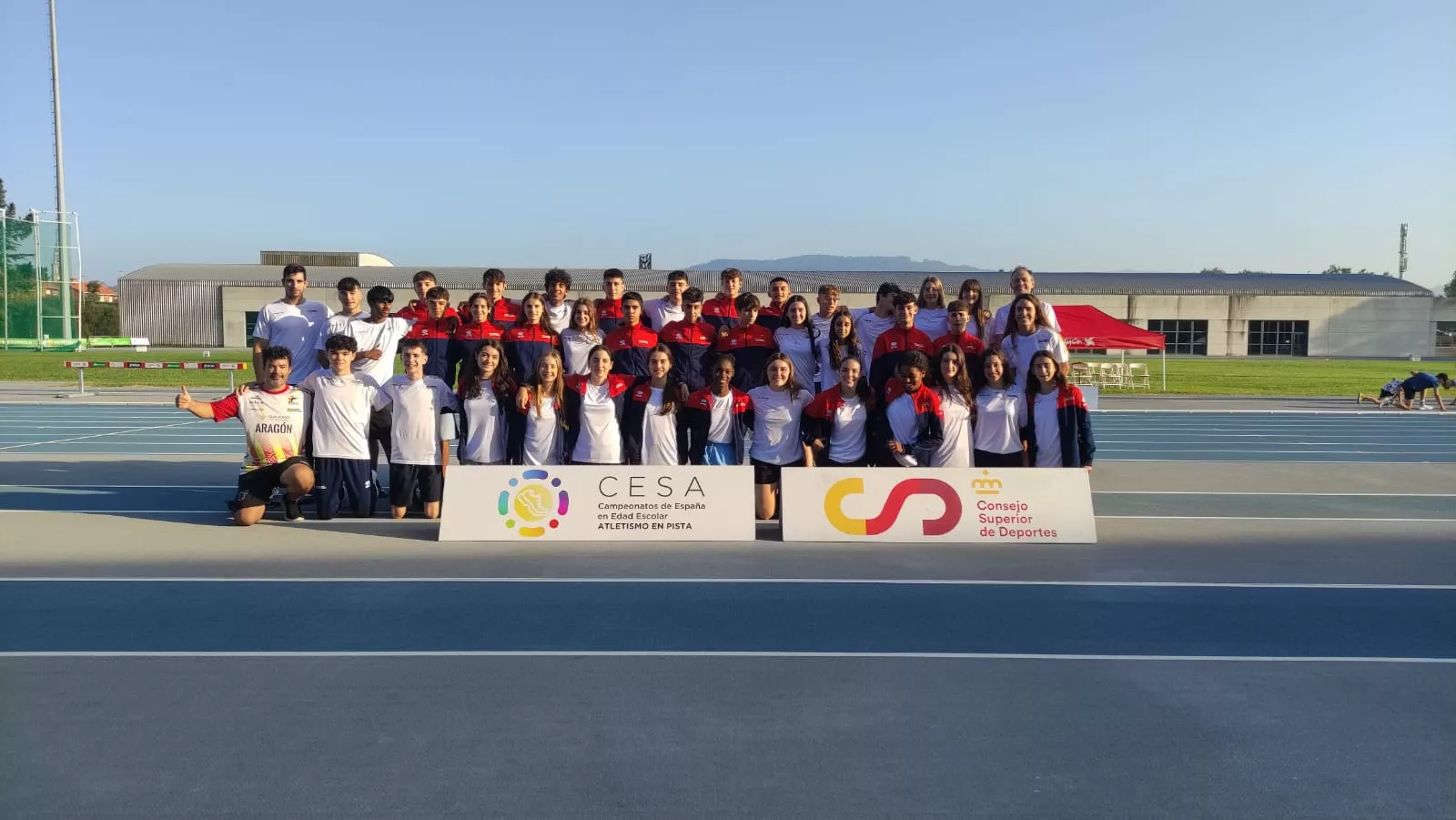 Selección aragonesa en Gijón.